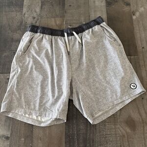 Vuori Athletic Shorts Men's Gray XXL Performance Stretch Lined